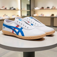 Onitsuka Tiger Tsunahiki Slip-On WHITE DIRECTOIRE BLUE Mens 7A Premium (D-2065)