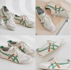 Onitsuka Tiger Mexico 66 Cream Green Orange Mens 7A Premium First Copy D-1840