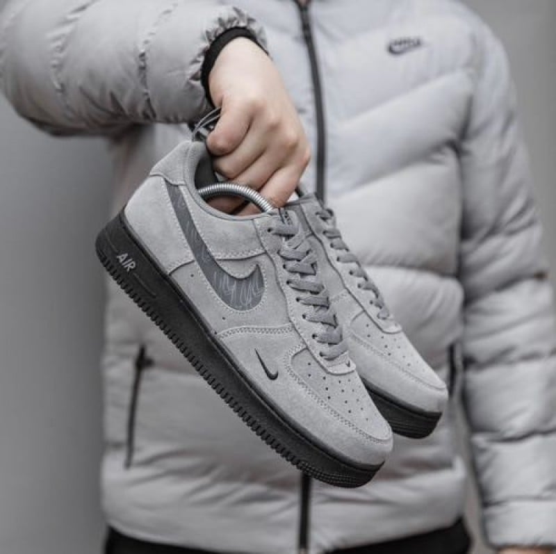Nike Airforce 1 07 LV8 SE reflective swoosh cool grey