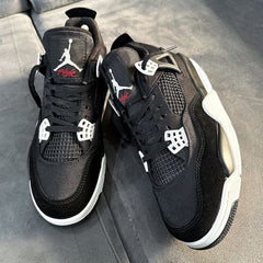 Nikee Air Jordan Retro 4 BLACK CANVAS SEMI UA