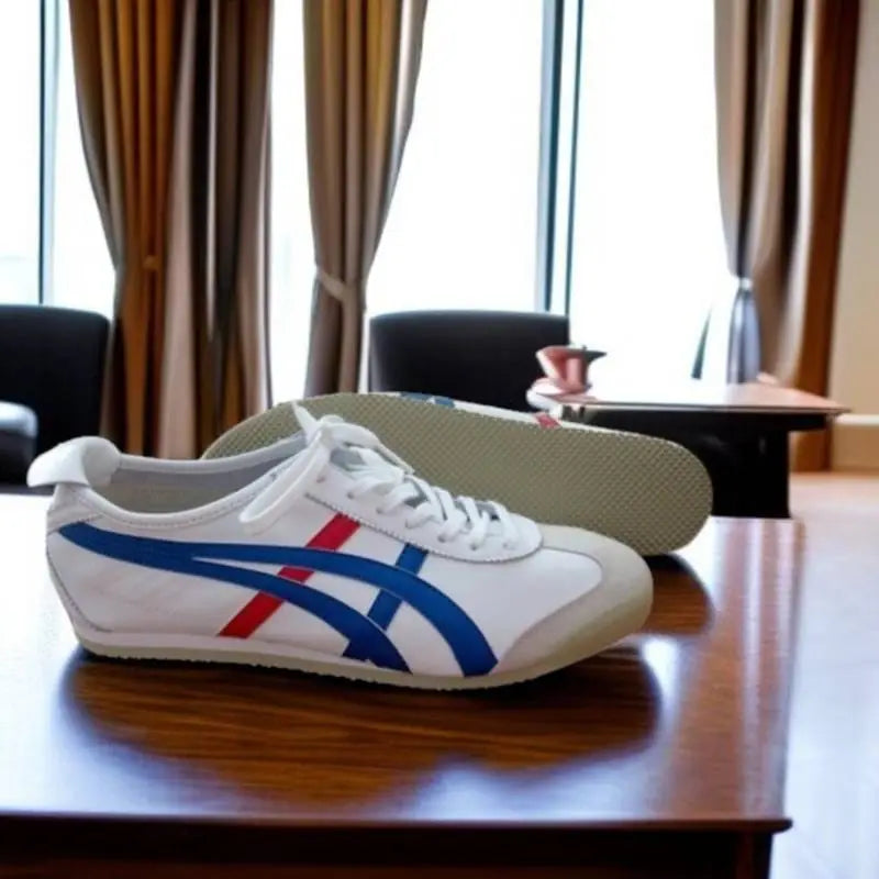 Onitsuka Tiger Sneakers Mexico 66 White Blue Red Sneakers for Men D-1777 Main image