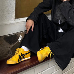 Onitsuk_a Tiger Mexico 66 - YellowBlack  Girls Premium First Copy Sneakers D-1915