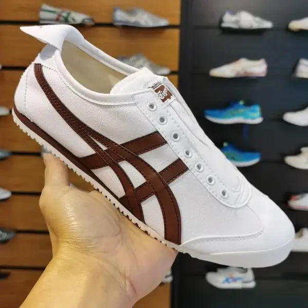 Onitsuka Tiger Mexico 66 Slip-On White Burgundy Mens Premium Copy D-1925 Main image