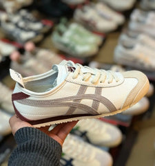 Onitsuka Tiger Mexico 66 Grey White Burgundy Mens Premium D-1912