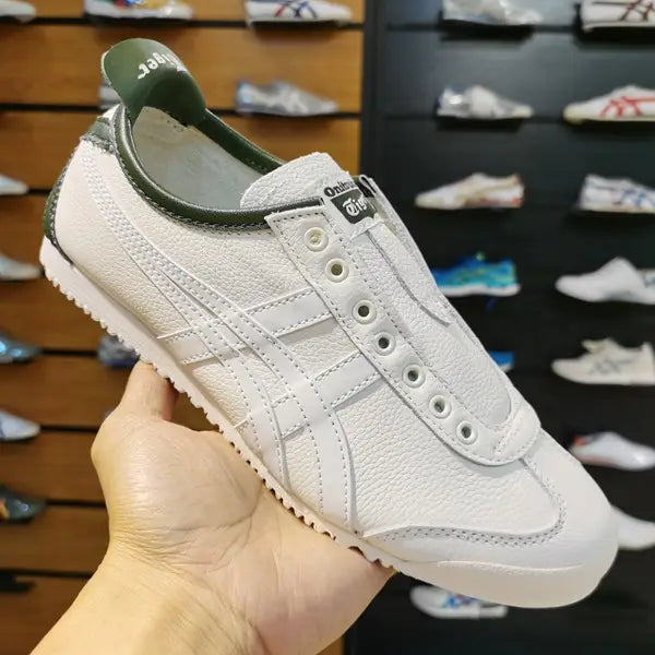 Onitsuka Tiger Mexico 66 Slip-On Leather White Green 7A Premium Sneakers D-2105 Main image