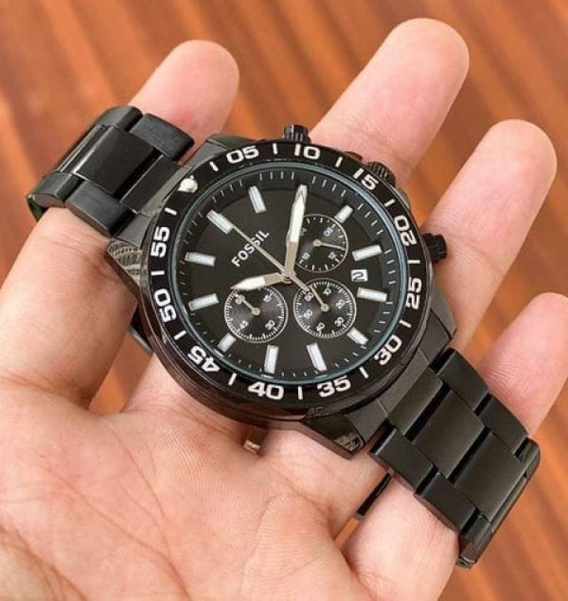 Fosil Bannon Full Black All Chronograph Working W114 Main image