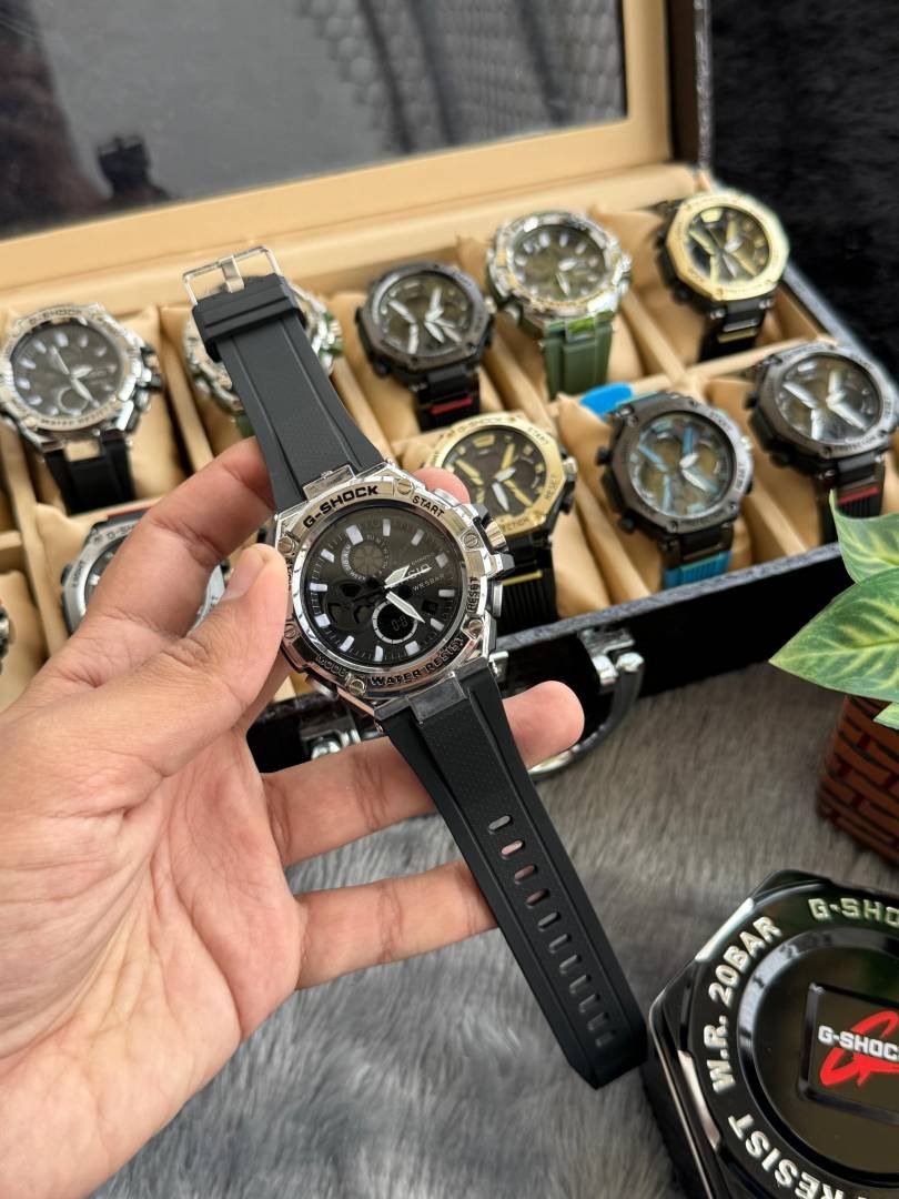 Casio Gshock Digital Analog Black Silver W205 Main image