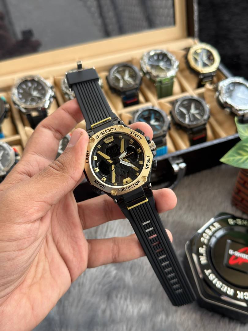 Casio Gshock Digital Analog Gold Black W211 Main image