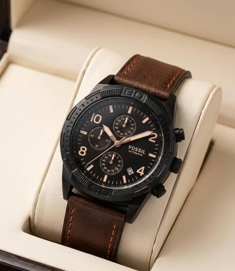 Fossii_l Bronson Chronograph Luggage Leather Main image
