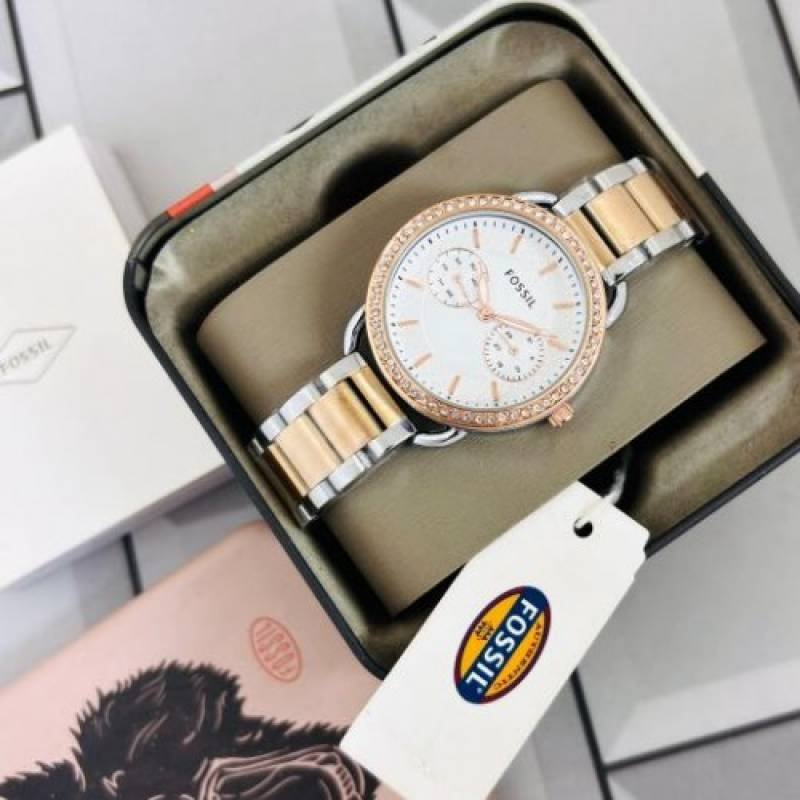 Fosil tailor lady analog all working tt rose white 217 Main image