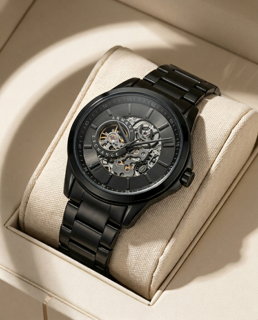 Armaan_i Exchange Gunmetal Automatic Full Black Main image