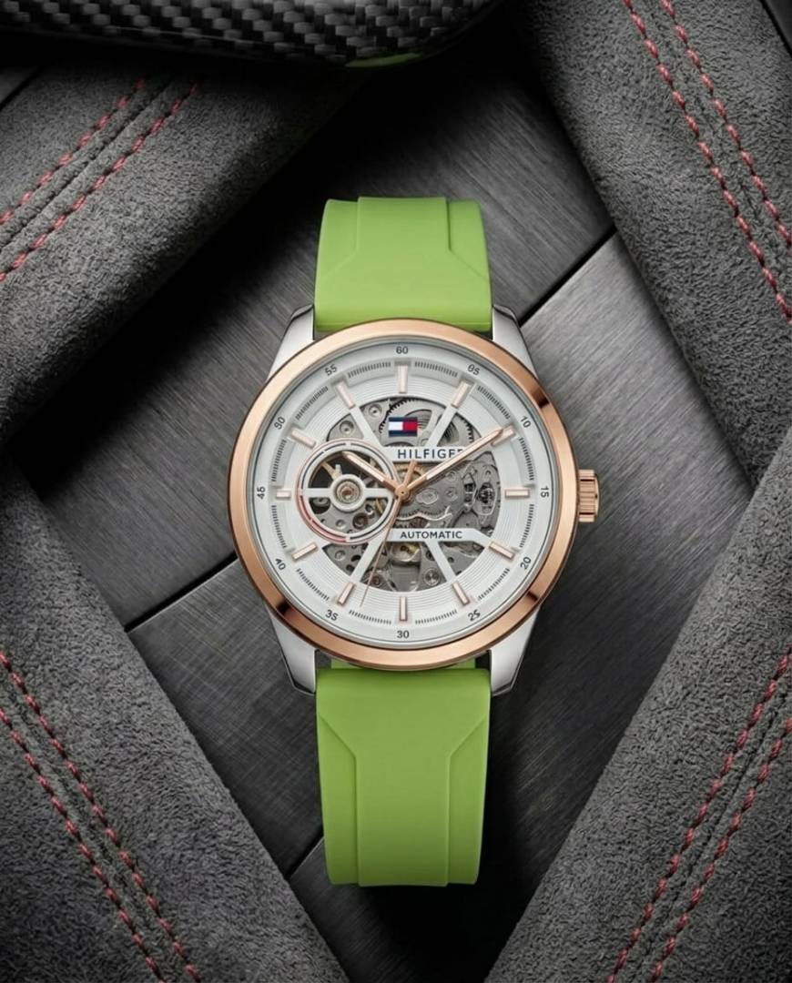 Tommmy Hilfige_r Automatic Silicon Green-Copper-White