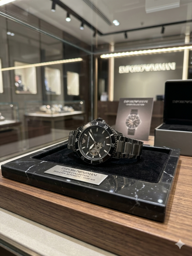 Emporio Arma_i Automatic back open Black 119 Main image