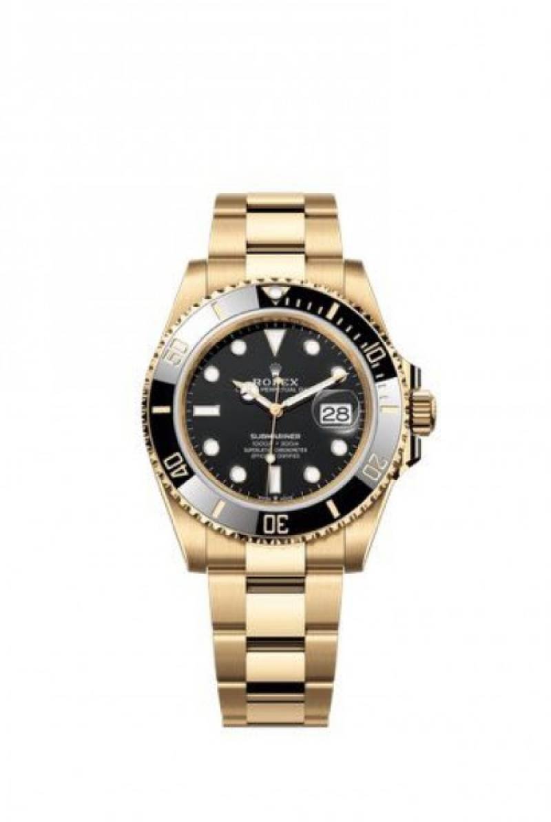 ROLLEX SUBMARINER GOLD BLACK ZR HVY 36