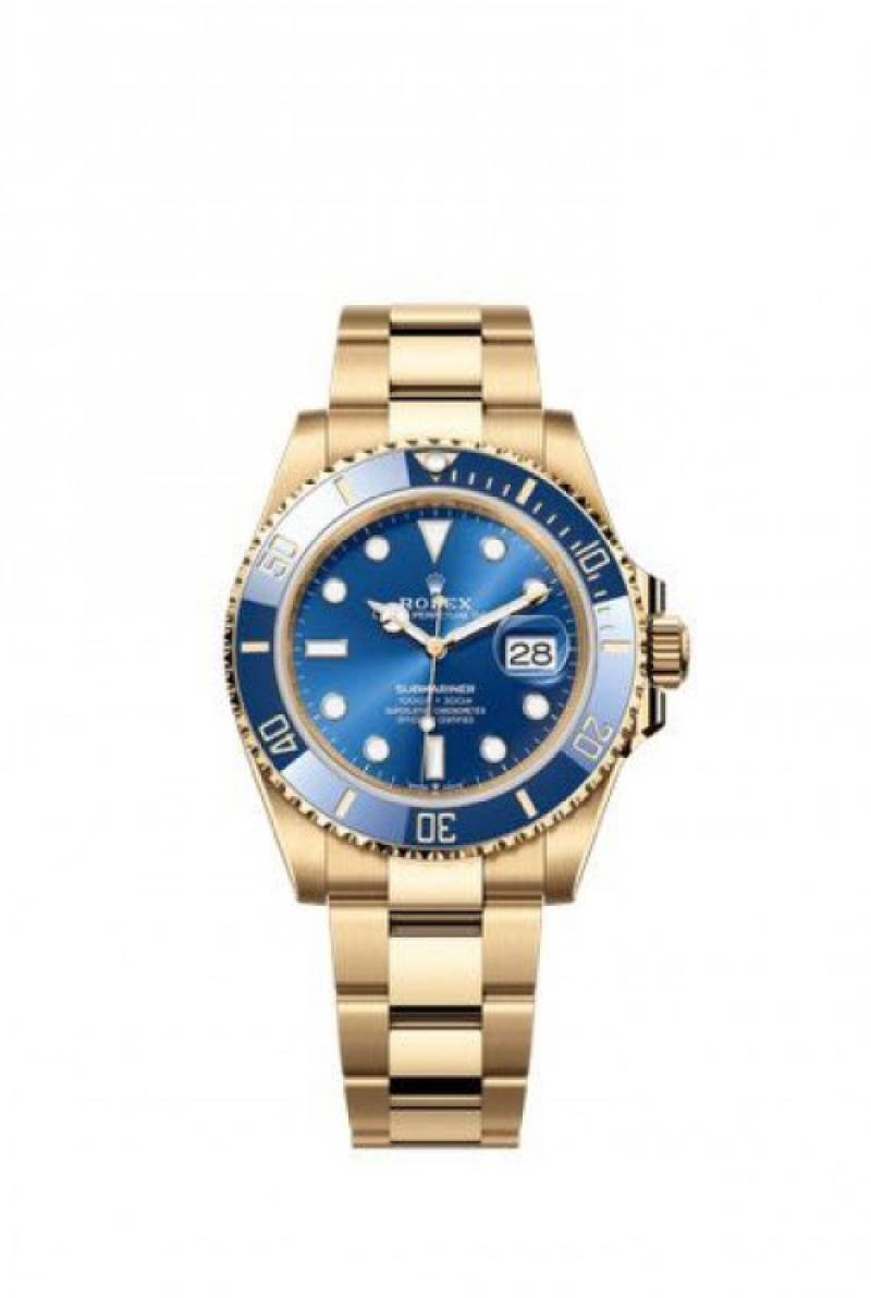 ROLLEX SUBMARINER GOLD BLUE ZR HVY 34