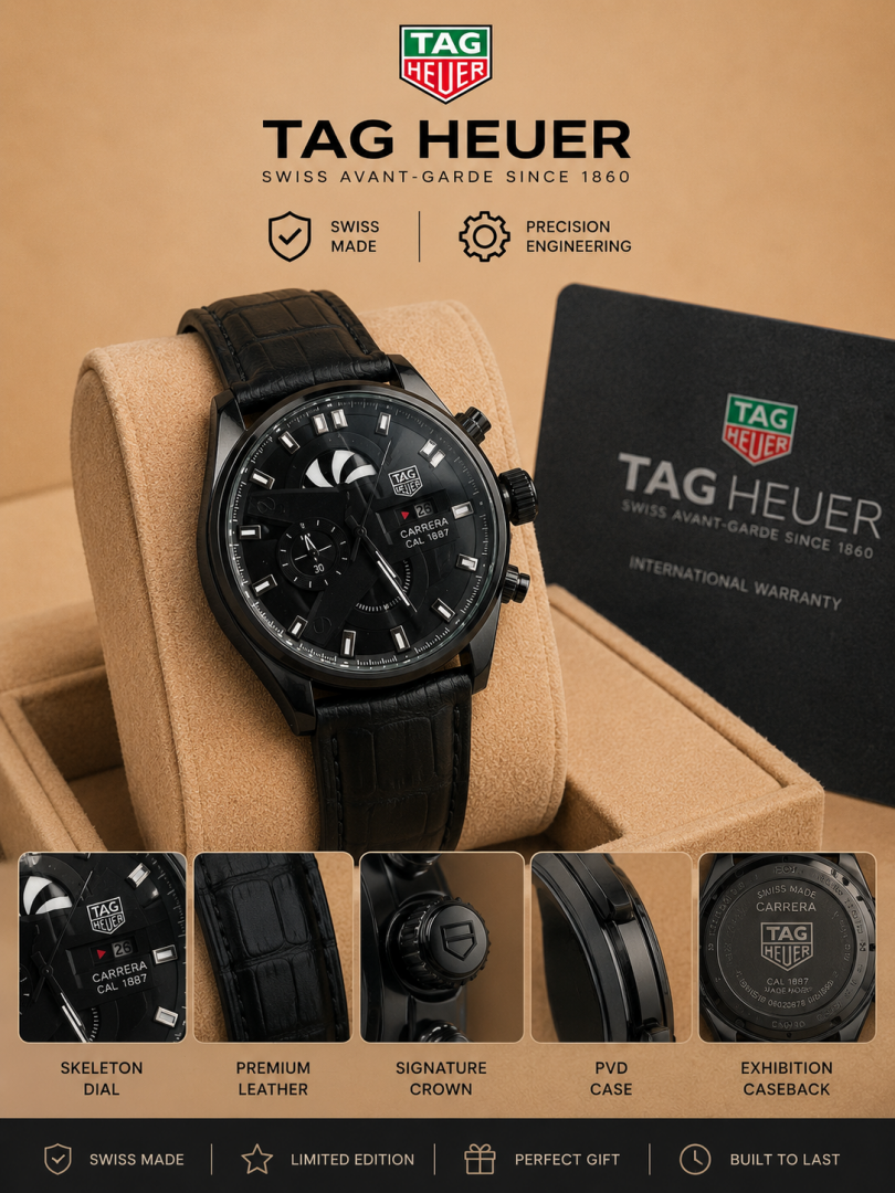 Tag Huer Carrera Leather Belt CR7 - J72