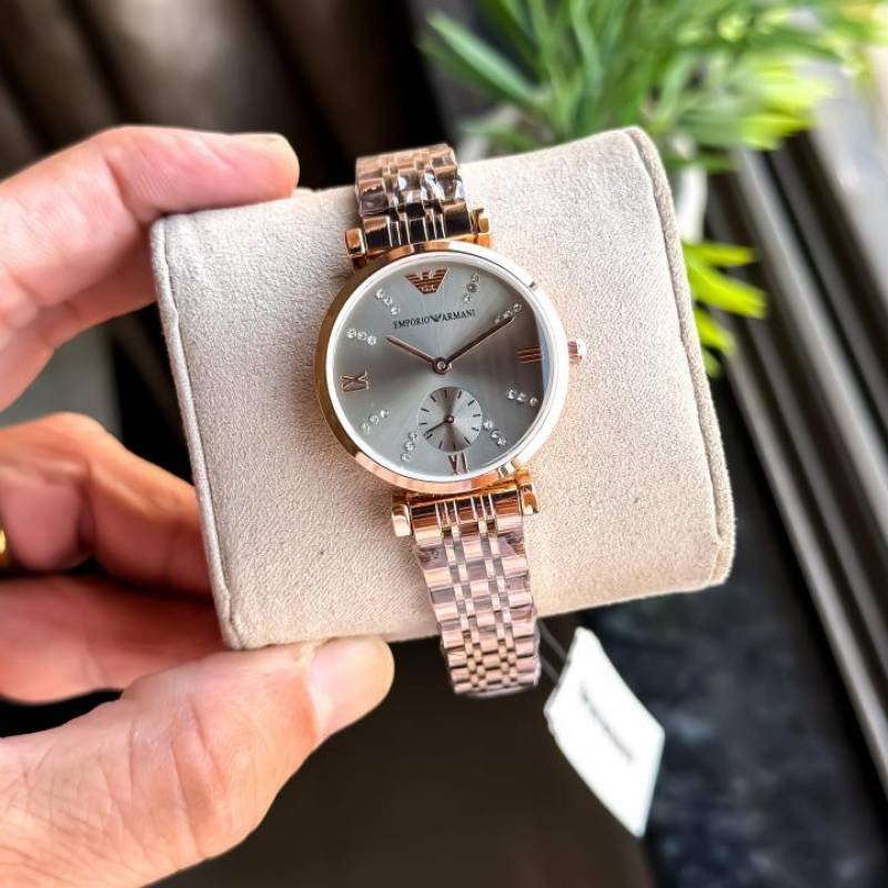 Emporio arma_i classic  lady 377  rose Grey diamond Main image