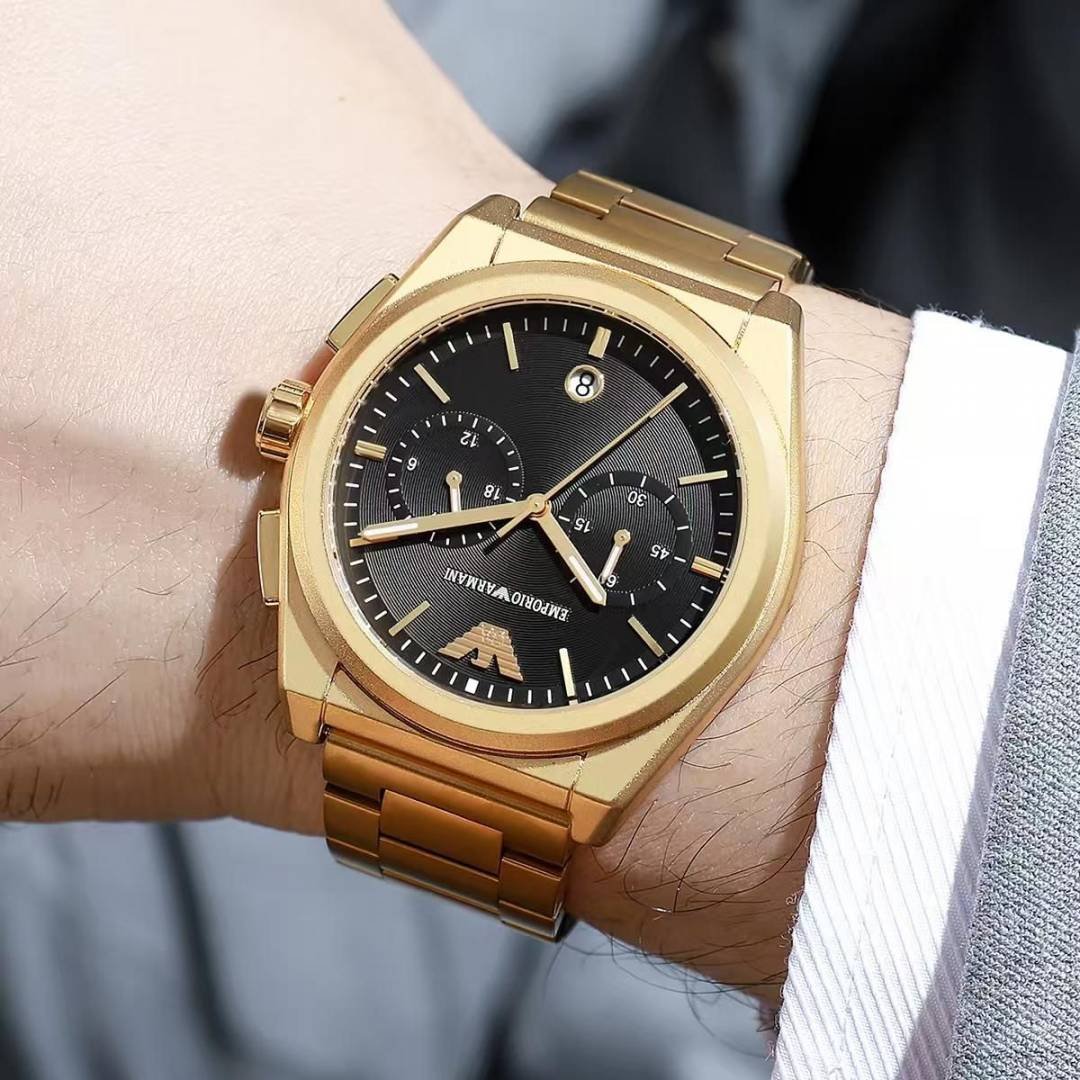 _Emporio-Arma_Chrono_Gold_Black_1 Main image