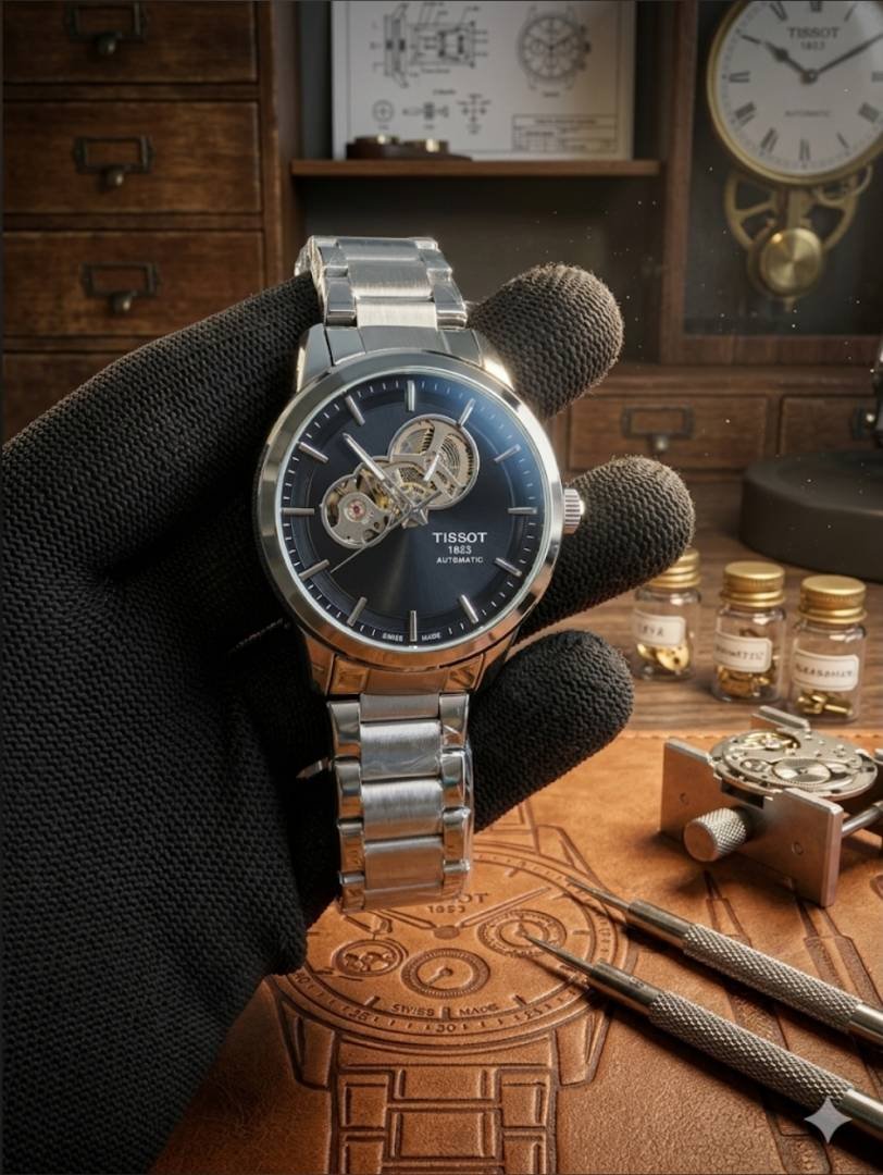 TISOT AUTOMATIC POWERMATIC SILVER BLACK 446