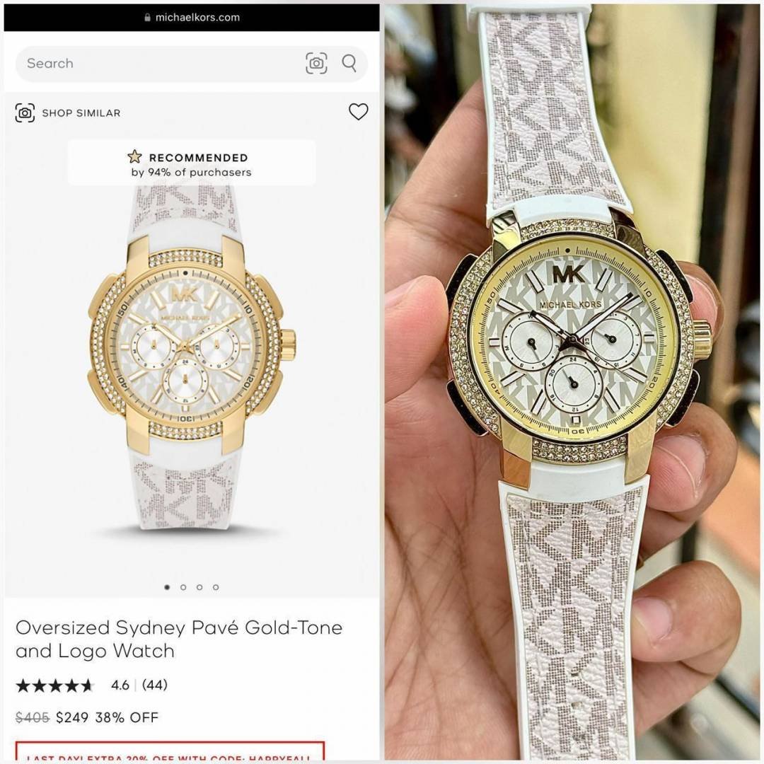 MICHEAL KORS OVERSIZED SYDNEY PAVE CHRONOGRAPH WATCH MK7222 452 Main image