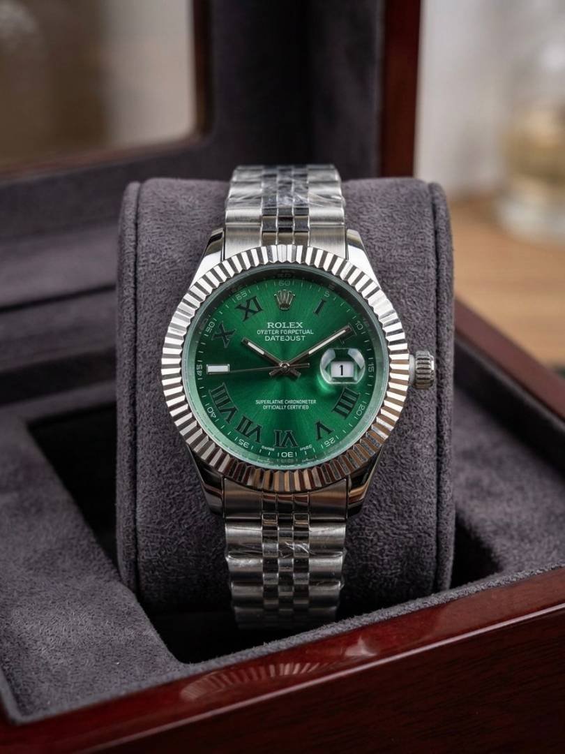 Rollex Oyster Perpetual DateJust Silver Gren 162