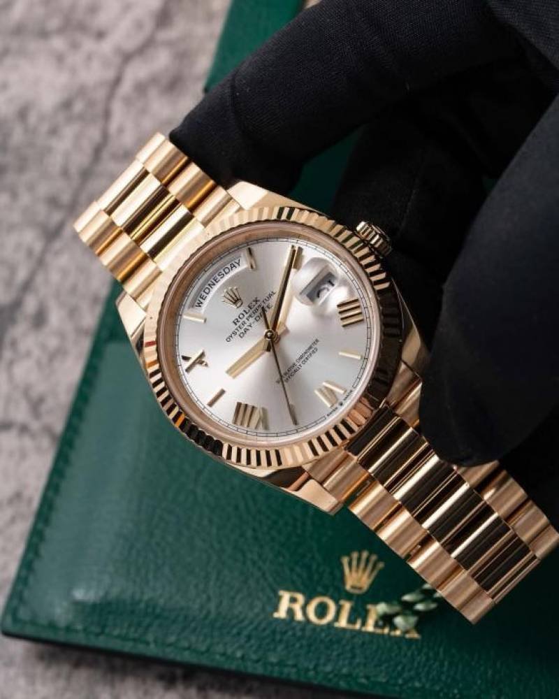 ROLLEX DAY DATE GOLD WHITE AUTOMATIC HEAVY 468