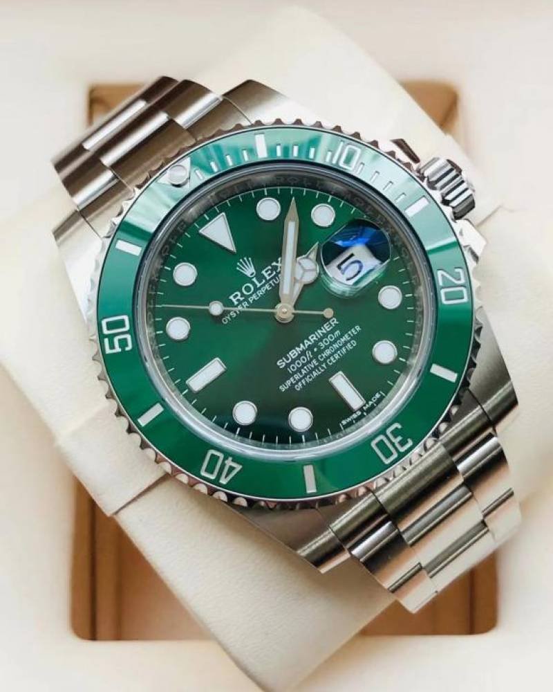 ROLLEX SUBMARINER SILVER GREEN  AUTOMATIC HEAVY 471