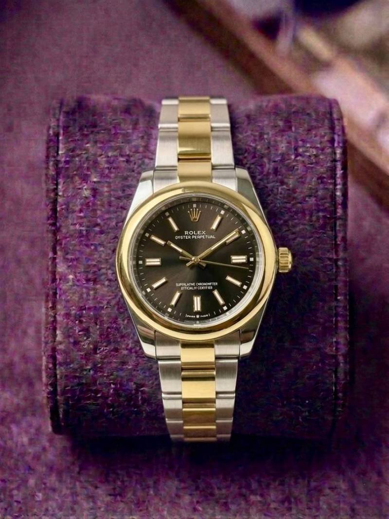 Rollex Oyster Perpetual 2 Tone Black 330