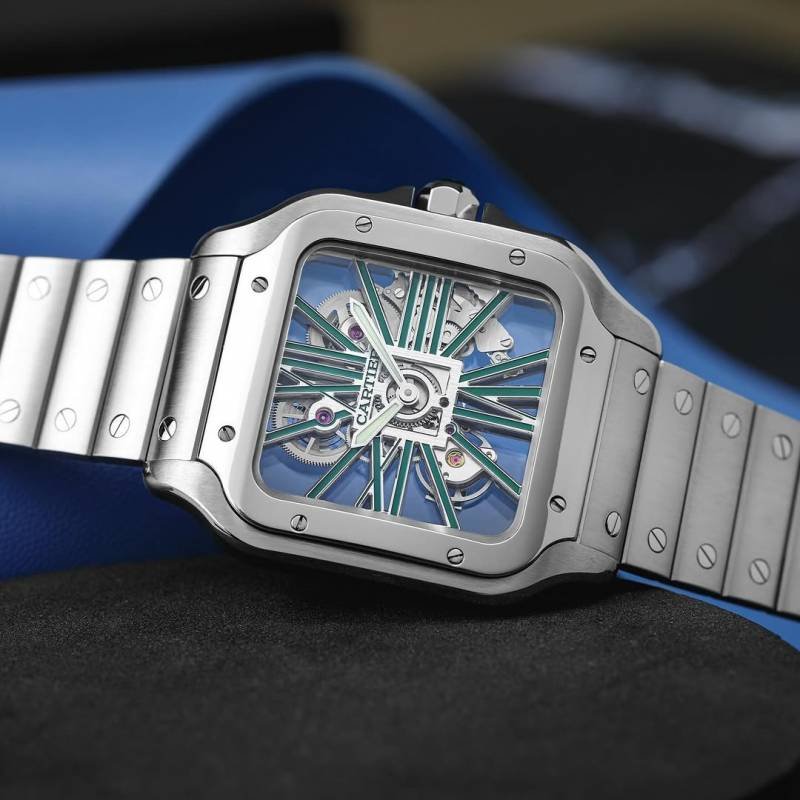 Cartiar Santos Skeleton Battery silver green Main image