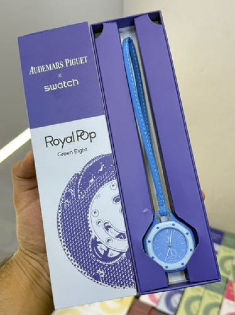 audemar piguet x swach royal pop with box