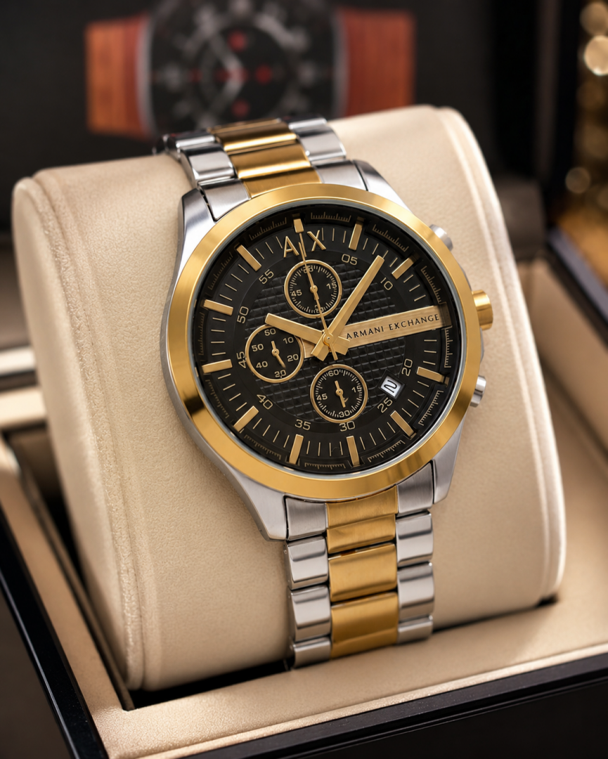 ARMA I EXCHANGE HAMPTON GUNMETAL CHRONOGRAPH WATCH 536 Main image