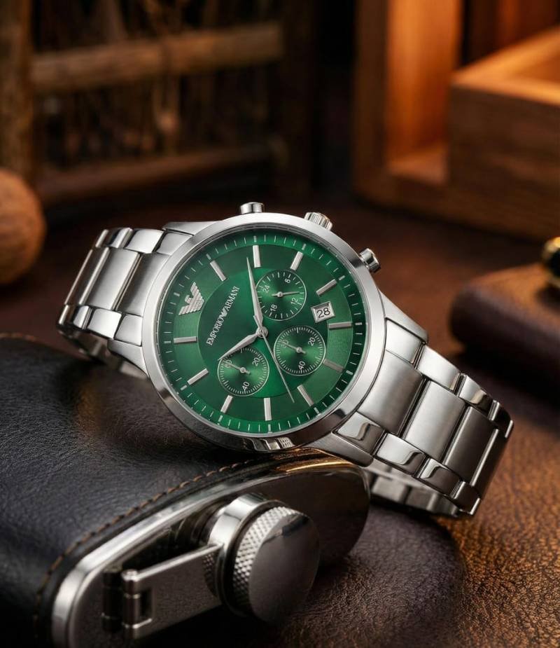 Emporio Armaan_i Classic Silver-Green Main image