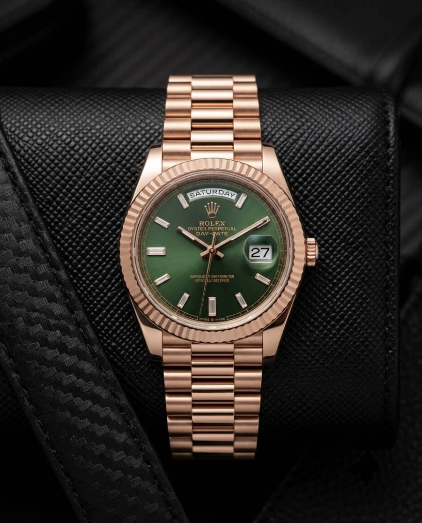 Rolee_x Oyster Perpetual Day Date Copper Greenu