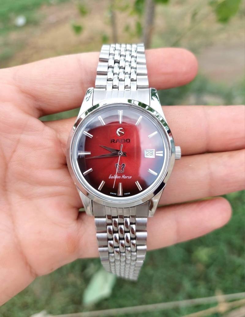 RAADO CAPTAIN COOK GOLDEN HORSE AUTOMATIC SILVER RED 623