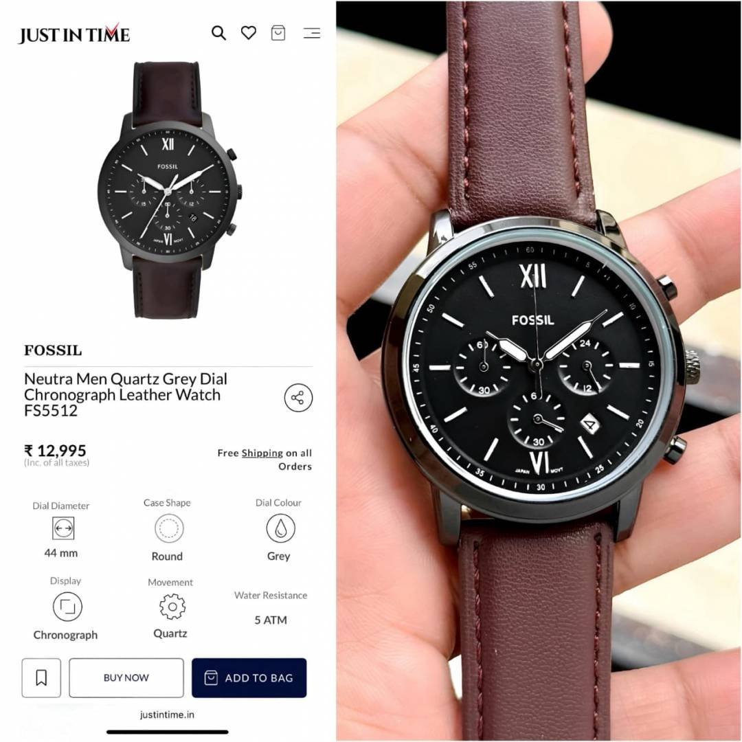 Fossii_lNeutro Chronograph DarkBrown Black Main image