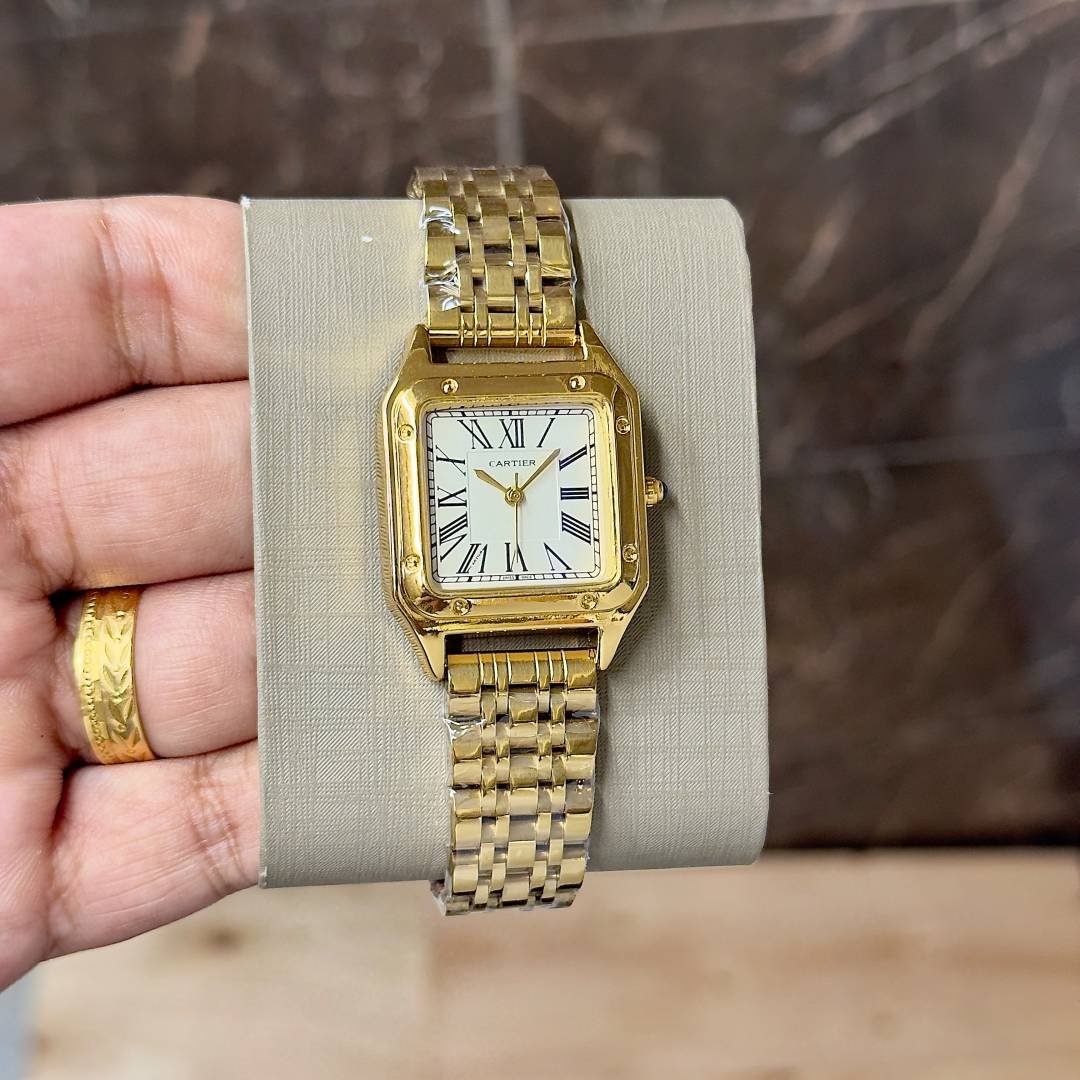 cartiar santos ladie 36 mm gold white 646 Main image