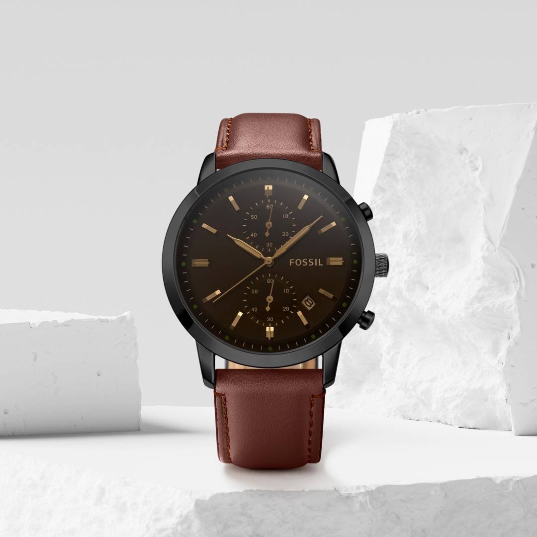 Fossii_l Townsman Chronograph DarkBrown-Black-Brown Main image