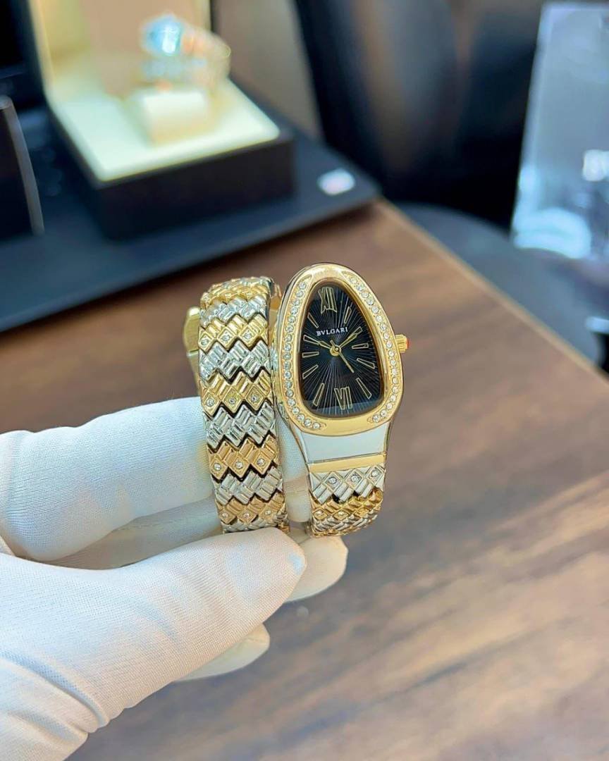 BVLGARI SINGLE RING TWO TONE GOLD BLACK 189 Main image