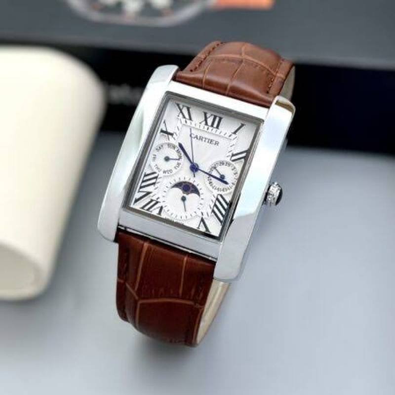 CARTIEER TANK MOONPHASE BROWN WHITE 748 Main image