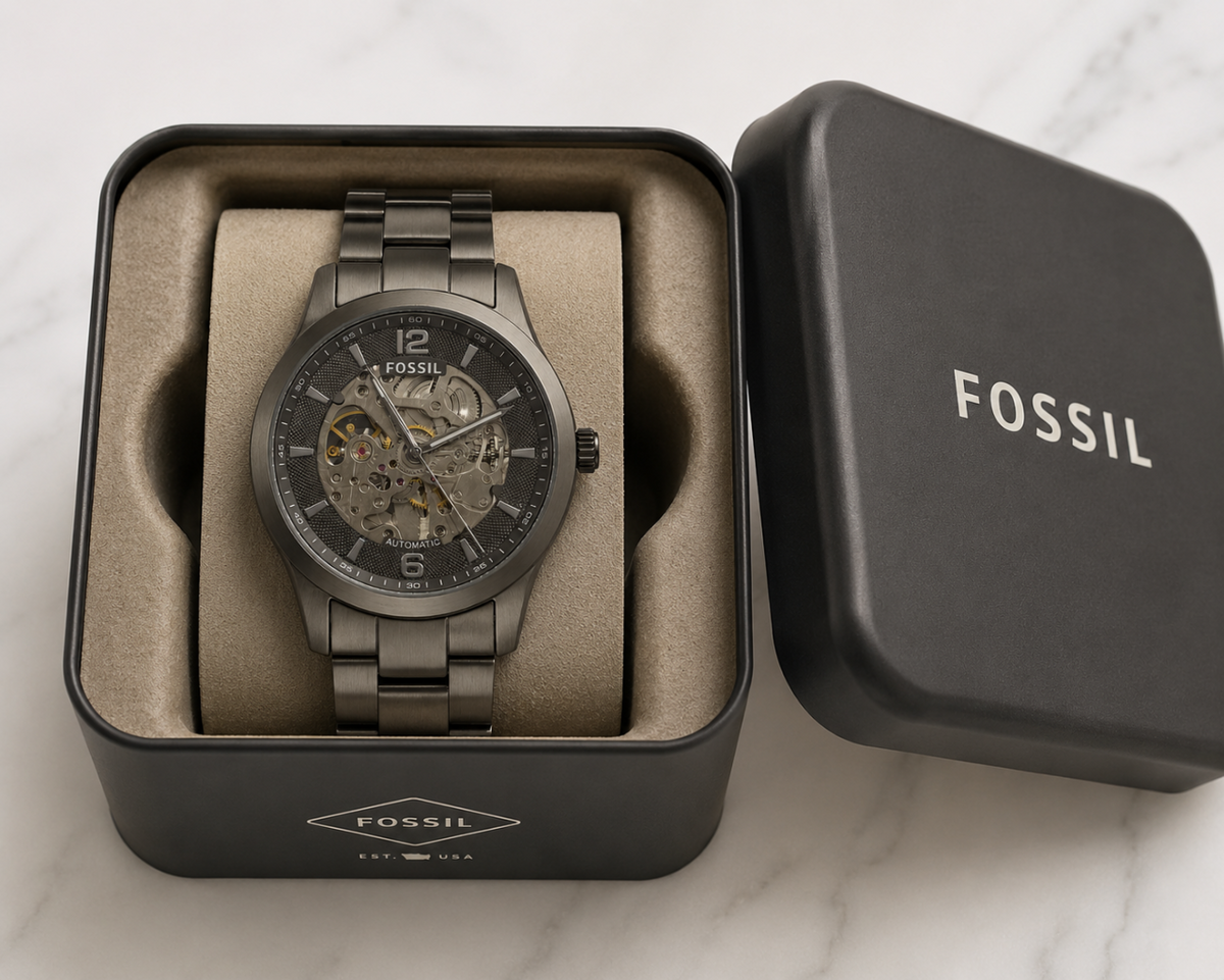 FOSSIIL SKELETON AUTOMATIC HEAVY QUALITY GREY 779 Main image