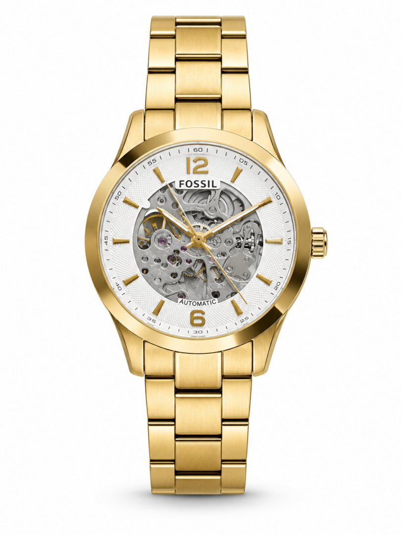 FOSSIIL SKELETON AUTOMATIC HEAVY QUALITY GOLD WHITE 781 Main image
