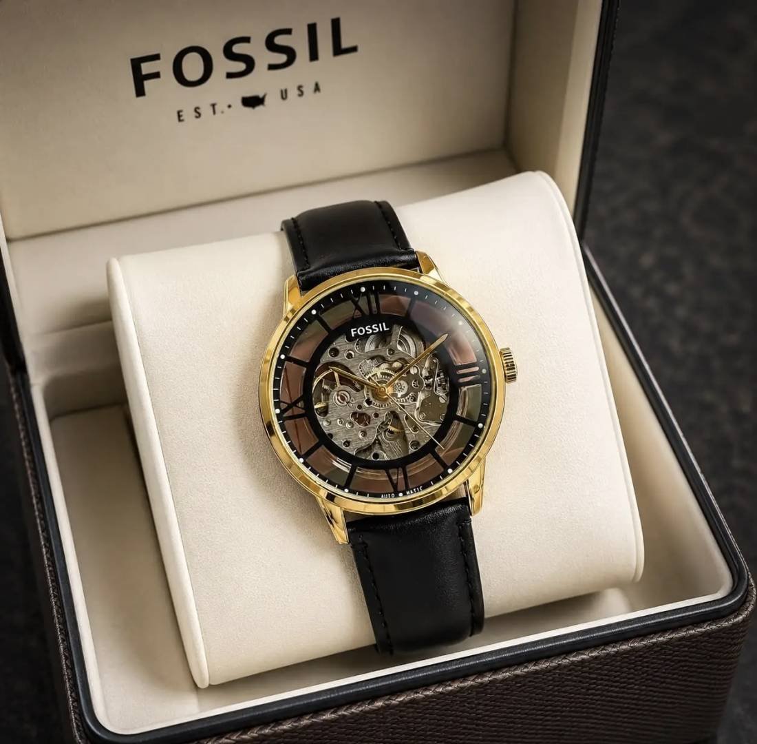 FOSSI TOWNSMAN LEATHER AUTOMATIC PREMIUM WATCH Main image