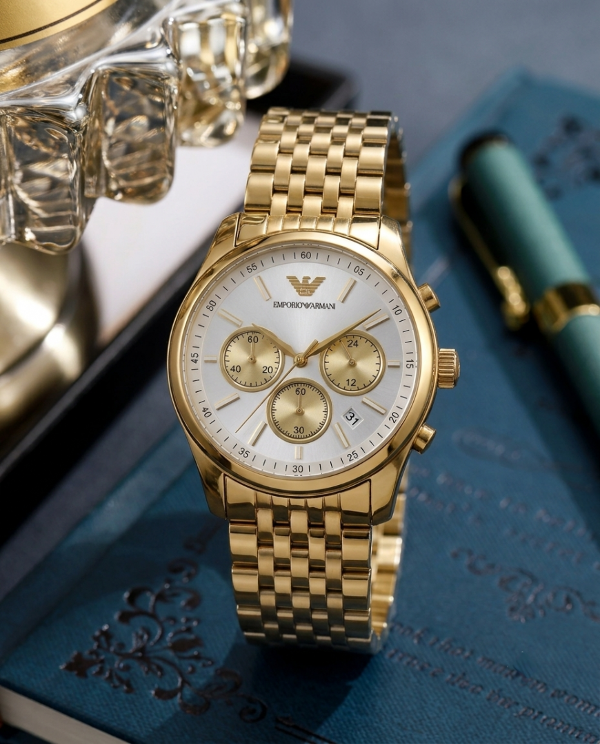 Emporio Armaan_i AR11581 Chronograph Gold-White Main image