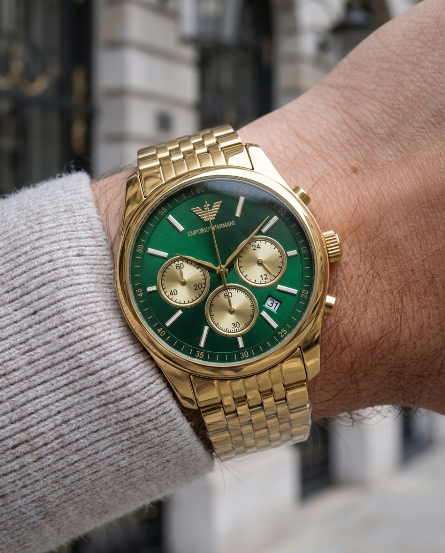 Emporio Armaan_i AR11581 Chronograph Gold-Green Main image