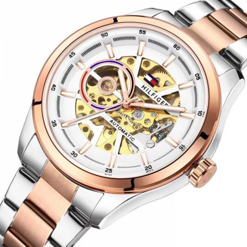 TOMMY HILFIGE AUTOMATIC SKELETON TT WHITE 838