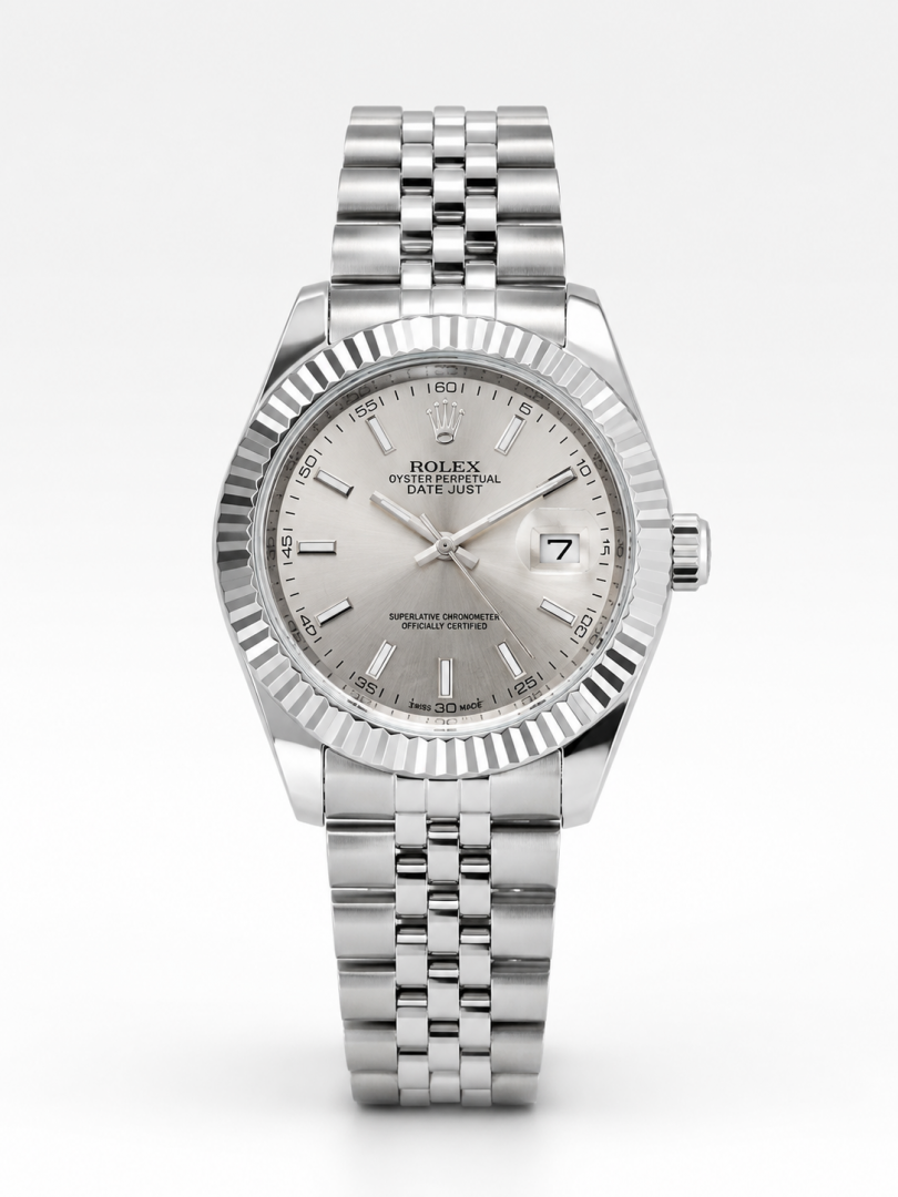 ROLEEX DATE JUST SWIFT MOVEMENT SILVER GREY