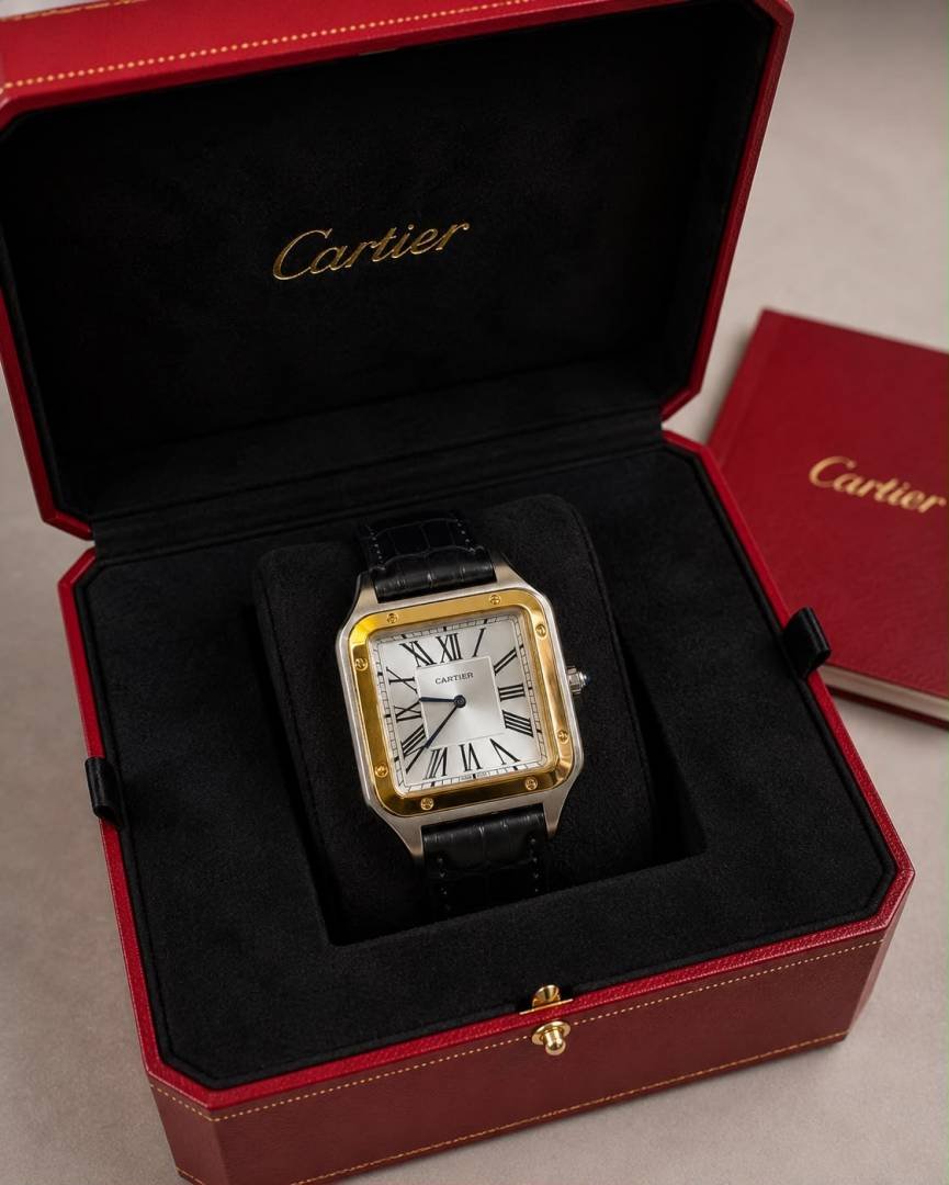 CARTIE ER SANTOS LEATHER BLACK SILVER GOLD PREMIUM LEATHER 865