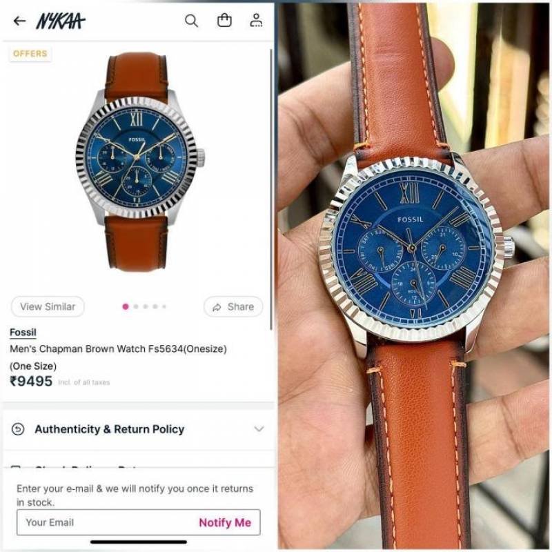 FOSSI IL CHAPMAN BROWN BLUE 876 Main image