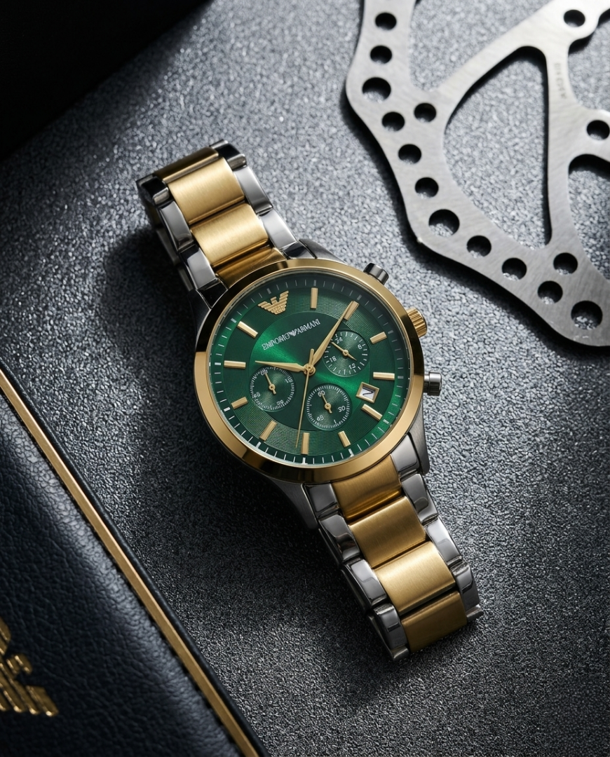 Emporio Armaan_i Classic 2Ton-Gold-Green Main image