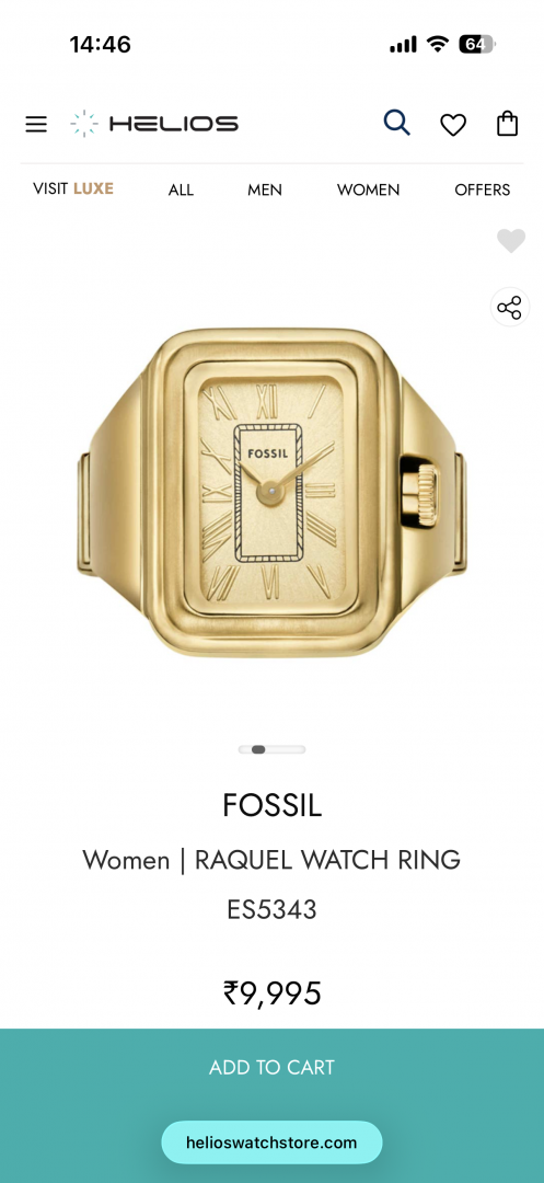 FOSSIIL RAQUEL RING WATCH UNISEX R-9 Main image